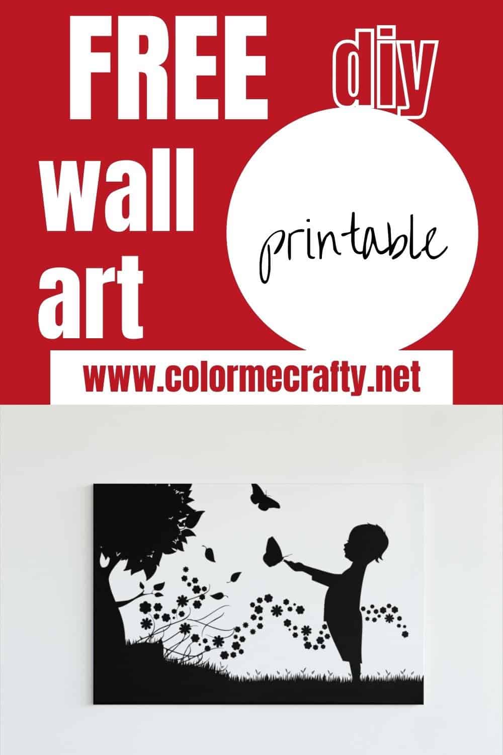 Easy DIY Wall Art With Cricut Vinyl + Free Cut Files * Color Me Crafty