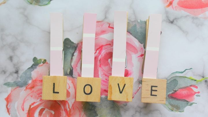 Clothes Pin Valentine's Day Craft Idea