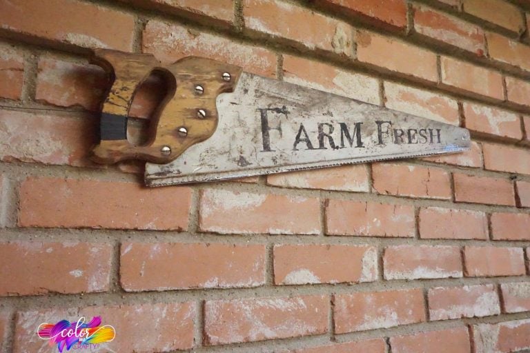 Farm Fresh Upcycled Saw Home Decor Idea