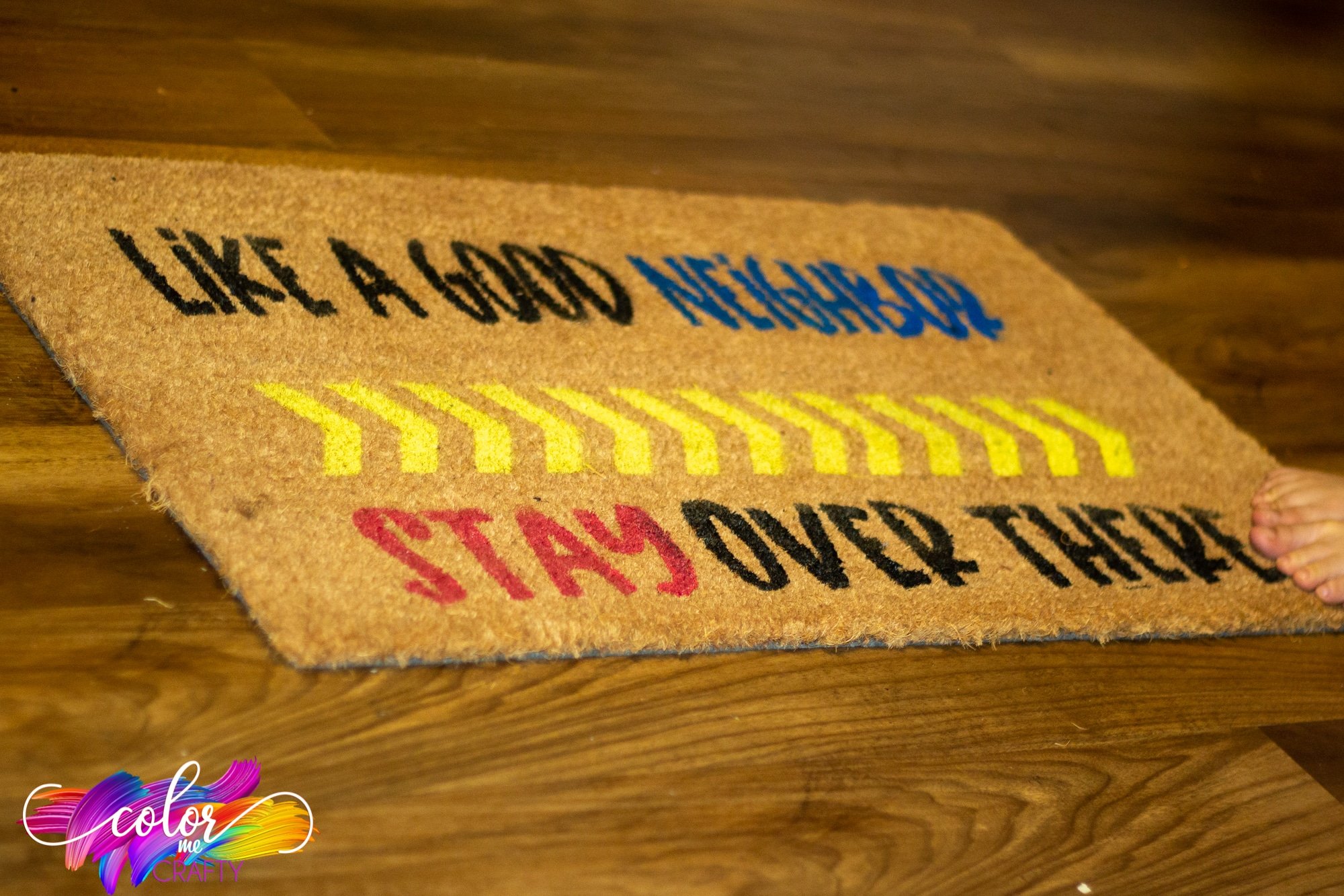 How To Make A Coir Mat Using Flex Seal Colors * Color Me Crafty