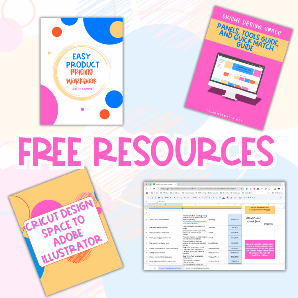 Mockup for the free resource library