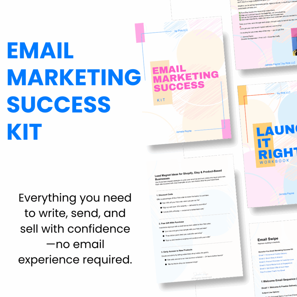 Mock up for the email marketing success kit