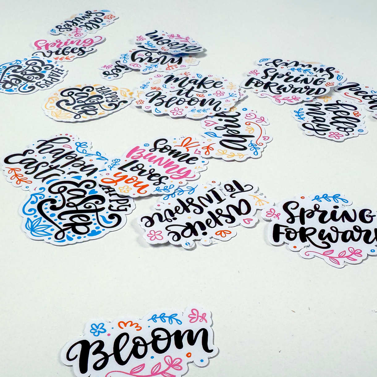 Spring Stickers (Print Then Cut Cricut Tutorial)