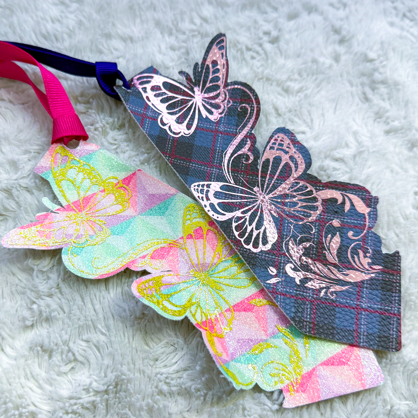 Spring Faux Leather Butterfly Bookmark (Cricut Tutorial)